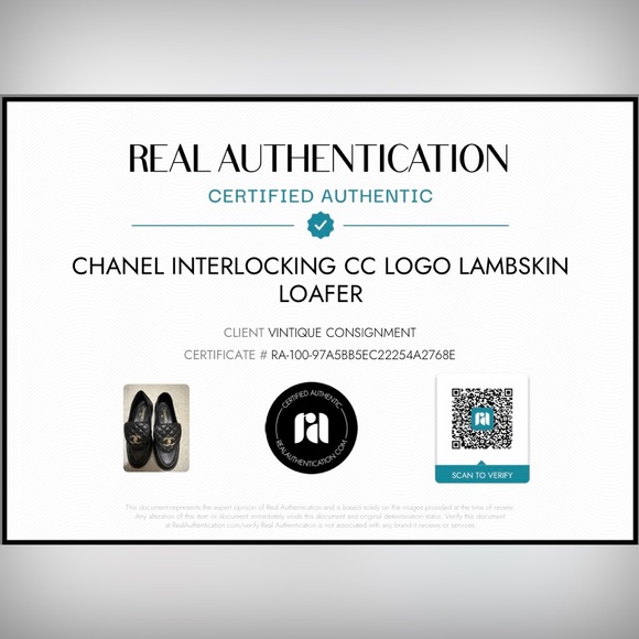 CHANEL INTERLOCKING CC LOGO LAMBSKIN LOAFERS SZ 36 - Picture 10 of 10